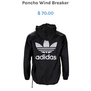 adidas poncho windbreaker red